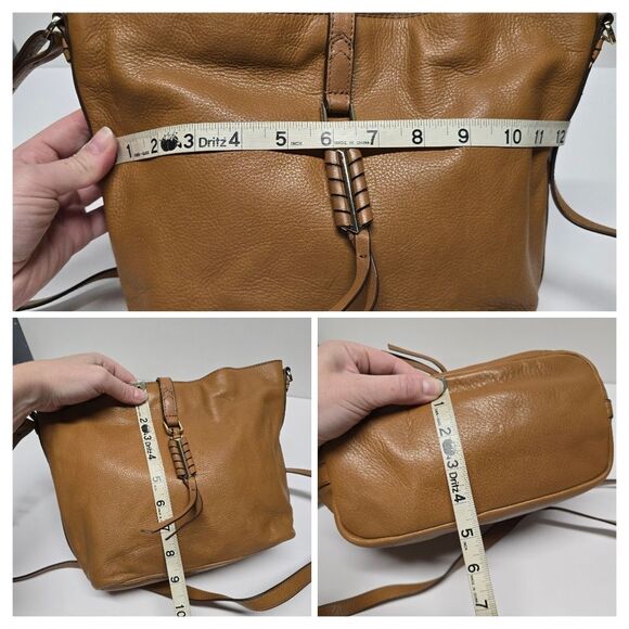 Stella & Dot Covet Sunday Crossbody Bag / Saddle / Tan Leather - Picture 8 of 8